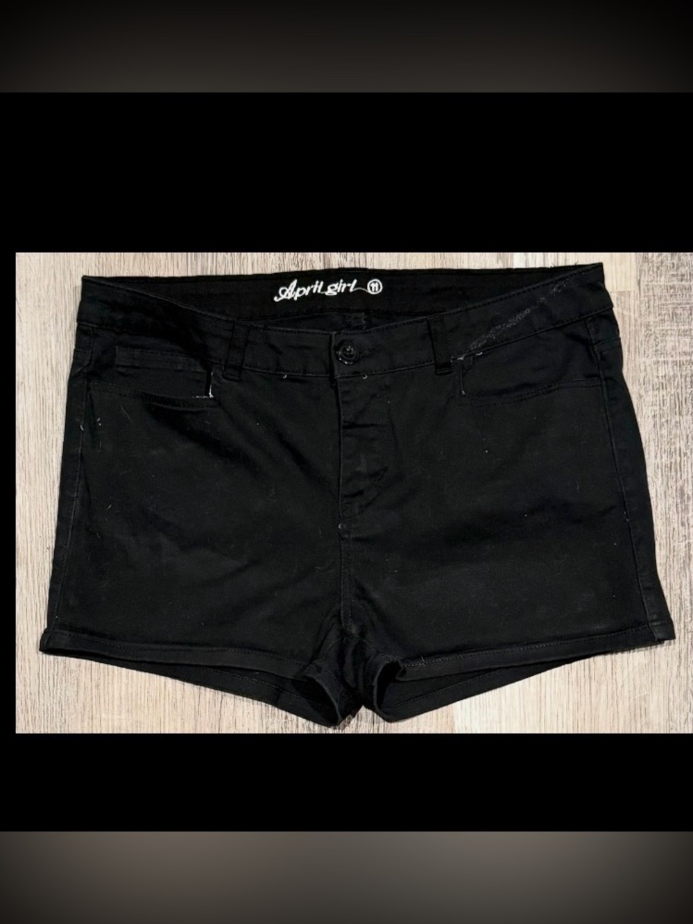 Women's Black Stretch April Girl Shorts Size 11